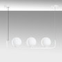 Opviq Faruk - 13717 Lámpara de araña de metal blanca con altura ajustable